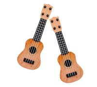 BCOATH 2 Piezas Ukulele Juguete Infantil Simulación Guitarra de Plástico Educativa para Niñas Años Color Amarillo Modelo Mini Cuatro Cuerdas