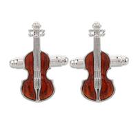 BCOATH 2 Piezas Violin Shirt Cuff Links For Men French Style Retro Design Fashionable Tuxedo Accessories For Weddings Corporate Events -ready