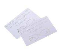 BCOATH 2 Tarjetas de Inserción para Billetera de Acero Inoxidable Plata, Grabadas Palabras Creativas, Fuertes y No Se Doblan, Ideales para Decoración de Monedero en San Valentín