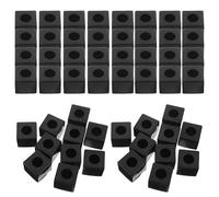 BCOATH 20 Piezas Portátil Soporte para Tiza de Billar Caja Cuadrada Negra de Plástico para Tiza de Taco de Compatible con Billar y Snooker Accesorio para Partidos y Eventos