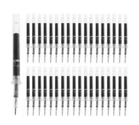 BCOATH 200 Piezas Recambios de Bolígrafo para Bolígrafo de Arena con Punta 0.5mm Tinta Negra, Plástico, Fácil Reemplazo para Tareas Precisas y Notas Diarias