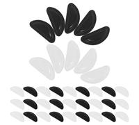 BCOATH 24 Pares Almohadillas Nasales de Silicona Cómodas para Gafas Forma D Autoadhesivas Antideslizantes para Gafas de Sol y Monturas Cojines Suaves para Puente Nasal Recambio