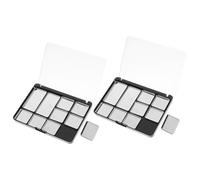 BCOATH 2piezas Paleta Magnética Vacía para Sombras de Ojos Compartimentos con Tapa Transparente Resistente para Almacenamiento y Organización de Maquillaje DIY de Unidades