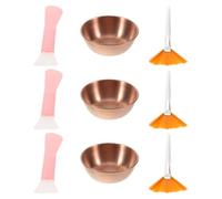 BCOATH 3 Juegos Kit Profesional de Brochas para Mascarilla Facial Bol de Acero Inoxidable y Pinceles de Nylon para Aplicación y Mezcla, Adecuado para Uso en Spa y Viajes
