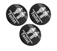 BCOATH 3 Piezas Adhesivo Señal Baño Acrílico Espejo Resistente al Agua para Puertas y Paredes Indicativo Hombres y Mujeres Fácil Instalación y Mantenimiento para Ambientes Comerciales