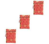 BCOATH 3 Piezas bolsa de archivo de estilo chino suministro de envoltura bolso de la cubierta del libro school bag maletin escolar contenedores varios escrituras bolsos de mano algodón