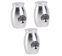 BCOATH 3 Piezas Urna para Mascotas Tarro De Cenizas Urnas Tinaja Funeraria Cineraria Mascota Recuerdos De Cenizas para Cenizas Humanas Mini Acero Inoxidable Cerámica Seres Queridos