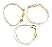 BCOATH 3 Pulseras de Muñeca Doradas Gomas Elásticas Cabello Mujer, Accesorio de Moda y Cuerda Elástica Ocasión