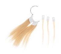 BCOATH 30 Piezas de Mechones de Cabello Real para Peluquería con Muestras de Tinte Amarillo, Herramienta para Practicar y Mejorar Habilidades en Coloración Profesional