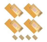 BCOATH 4 Piezas Billetes Dorados DIY para Premios de Reconocimiento a Empleados con Papel Dorado, Sobres Incluidos y Raspador para Campañas de Marketing Pequeñas