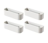 BCOATH 4 Piezas Clip Multipropósito para Pasta de Dientes Blanco de Hips y Silicona, Resistente al Óxido, Adecuado para Baño y Habitaciones de Estudio