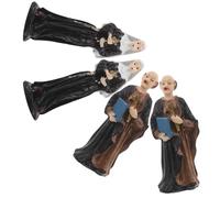 BCOATH 4 Piezas Figuras Católicas de Resina Miniatura Decoración Cristiana para Terapia de Arena y Fiestas Religiosas Estatuas de Monja y Sacerdote para Micro Paisajes