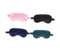 BCOATH 4 piezas Máscara de Ojos para Dormir de Seda Suave Antifaz Elástico Transpirable para Hombres y Mujeres Bloquea Luz para Descanso Viaje y Hogar