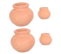 BCOATH 4 Piezas Mini Macetas Cerámicas para Suculentas y Cactus de Pequeñas Redondas Diseño Elegante para Decoración Interior de Oficina Escritorio Estantes y Alféizares