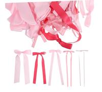 BCOATH 40 Piezas Decoraciones de Lazos Rosa para Pared Lazos de Satén sin Marcas para Árbol de Navidad Dormitorio Infantil y Decoración de Fiesta