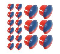 BCOATH 40 Tapas Decorativas de Plástico para Manijas de Grifo Señal de Agua Fría y Caliente, Resistentes al Agua, Compatibles Fregaderos y Grifos de 6,7mm, Diseño Moderno y Estilizado