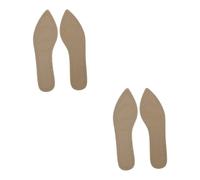 BCOATH 4pares of Breathable Cow Leather Insoles for Pointed Shoes Anti-sweat and Detachable Design for High Heels