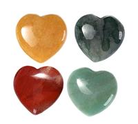 BCOATH 4piezas Decoraciones De Forma De Corazón Piedras Naturales Para Decoración Del Hogar y Oficina Artesanía Única Colores Mixtos