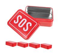 BCOATH 5 piezas Caja Metálica Sos con Bisagra para Supervivencia al Aire Organizador Compacto para Medicinas Herramientas y Emergencia para Viaje y Uso Diario