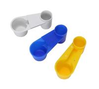 BCOATH 5 Vasos de Agua Automáticos para Jaula de Pájaros Dispensador de Doble Puerto, Bebedero Plástico para Palomas y Loros, Comedero para Aves Domésticas, Accesorios Color Aleatorio