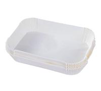 BCOATH 50 Piezas Papel para Freidora de Aire Desechable Resistente al Aceite Calor hasta 500 Grados, Papel para Hornear Blanco Adecuado para Servir Alimentos y Sartenes