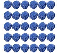 BCOATH 50 Tapas de Repuesto Cierre Luer para Botellas Aplicadoras de Pegamento, Diseño Antiobstrucción y Resistencia Alta Temperatura, Plástico Azul para Laboratorio