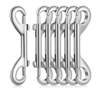 BCOATH 6 Clips para Correa de Perro de Aleación de Zinc Ganchos de Presión de Doble Extremo Cierre Seguro Broches Dobles Resistentes para Manualidades y Accesorios de Mascotas Uso en