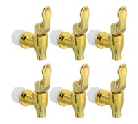 BCOATH 6 Grifos de Repuesto para Dispensador de Bebidas de Plástico Dorado de 18mm Diseño Antigoteo y Fácil Limpieza para Eventos y Buffets
