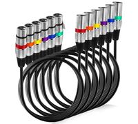 BCOATH 6 Piezas Cable Xlr Balanceado de Cobre Doble Blindaje y Conector Metálico de 6mm, 1,5m para Refuerzo de Sonido en Conferencias y Conciertos