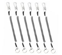 BCOATH 6 Piezas Cuerda de Pesca Elástica con Cable de Acero para Seguridad Pesca y Camping Ligera y Resistente Antipérdida para Herramientas y Equipos