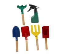 BCOATH 6 Piezas Kit de Jardinería para Pala Rastrillo y Azada de Metal y Madera Herramientas Duraderas para Jardín y Huerto Regalo para Cumpleaños y Actividades al Aire Color Aleatorio