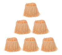 BCOATH 6 Piezas Paja Simulada Techo de Paja Falsa Rollo Artificial para Casas de Muñecas Manualidades y Decoración de Eventos Artificial