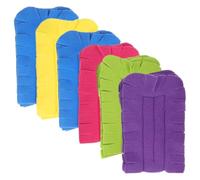 BCOATH 6 Recambios de Plumero Esponjosos de Vellón Lavables para Ventiladores de Techo, Limpieza Hogar y Muebles, Cabezal de Repuesto Suave y Reutilizable Multicolor (6 Piezas)