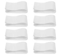 BCOATH 8 Piezas Brazaletes para Capitán de Fútbol Blancos Bandas de Brazo Reutilizables para Líderes de Equipo Seguridad y Coordinación Eventos Deportivos y Actividades Diarias