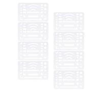 BCOATH 8 Piezas Plantillas de Dibujo para Estudiantes Herramientas de Dibujo Geométrico de Escudo de Borrador Mecánico Escolar para Diseño de Ingeniería y Construcción