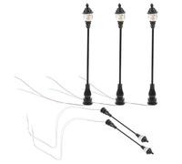 BCOATH 87 Color Negro Luz Cálida Decoración de Casas de Muñecas y Maquetas Accesorio para Paisajes en Miniatura Adorno de Farola de Pueblo