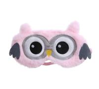 BCOATH Antifaz para Dormir Ajustable de Felpa para Máscara Transpirable Diseño de Búho y Alas Color Rosa Claro Adecuado para Viajar y Descansar