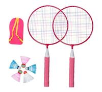 BCOATH Bádminton para Raquetas Duraderas y Ligereza Incluye Raquetas Estándar Rosa Infantiles y Mochila para Aire y Entrenamiento Deportivo