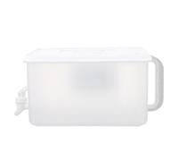 BCOATH Bidón de Agua de 5l con Grifo para Uso Doméstico y Exterior, Plástico Blanco Resistente y Buen Sellado para Almacenamiento Seguro