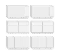 BCOATH Bolsas de Carpeta A6 Prácticas Diseño Atractivo de Pvc Transparentes Impermeables Paquete de 12 Piezas para Tarjetas y Recibos para Uso Organizativo
