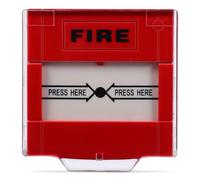 BCOATH Botón de Alarma contra Incendios Rojo de Plástico Reiniciable con Función de Comunicación de Emergencia para Seguridad en Empresas y Espacios Industriales