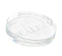 BCOATH Botón De Dealer De Póker Transparente De Doble Cara Accesorio De Póker Resistente Al Desgaste Disco para Texas Hold'em Noches De Juego Y Torneos