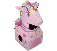 BCOATH Caja de Cartón 3D para Armar y Vestir Juguete Infantil de Papel Forma de Unicornio Ligero y Seguro Adecuado para Juegos de Rol y Actividades Creativas al Aire Libre