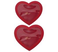 BCOATH Caja de Obsequio Vacía para San Valentín en Forma de Corazón Roja Set de 2 Piezas 1 Grande y 1 Pequeño Ventana Transparente Adecuado para Perfumes Flores y Maquillaje
