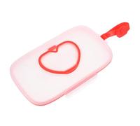 BCOATH Caja Portátil para Toallitas Húmedas Infantiles con Diseño Forma de Corazón Material PP Seguro y Reutilizable Compacto con Cinturón para Colgar Cochecito y Cuna para Uso al Aire y