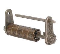 BCOATH Candado Vintage Combinación de Caracteres Chinos, Aleación de Zinc, Diseño Portátil y Forma Única, Adecuado para Decoración y Coleccionables Retro