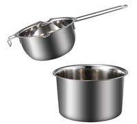 BCOATH Cazo y Calentar Queso de Acero Inoxidable Baño Maria para Derretir Chocolate Capacidad de 600ml Adecuado para Cocina y Restaurante
