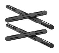 BCOATH Conjunto de 4 Rieles de Cajón de Plástico Negro para Gabinetes de Cocina y Cajas de Almacenamiento, Funcionamiento Silencioso y Deslizamiento Suave para Organización en Dormitorio