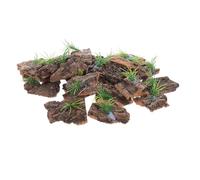 BCOATH Corteza Natural Musgo para Terrario de Reptiles 24 Piezas, Decoración de Hábitat para Geckos y Camaleones, Sustrato Plano para Tanque de Lagartijas y Refugio de Escalada