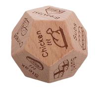 BCOATH Dados de Decisión de Comida para Fiesta y Citas Dados de Madera Creativos para Decidir Cena y Restaurante Juego Divertido para Aniversarios y Cumpleaños Obsequio Original